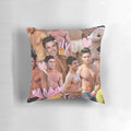 Zac Efron Collage Pillow - Unique home decor featuring a collage of Zac Efron's most popular photos.