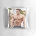 Soft, plush pillow featuring the image of actor Zac Efron