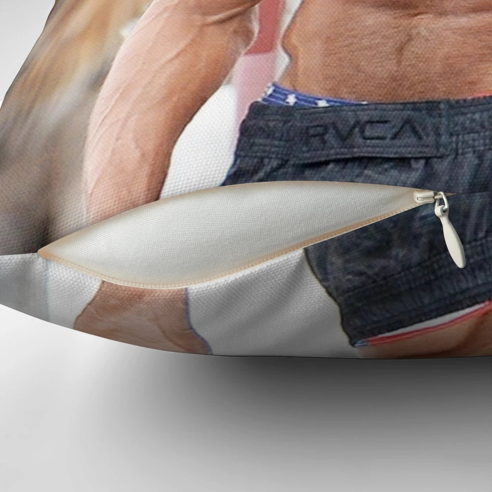 Soft, plush pillow featuring the image of actor Zac Efron