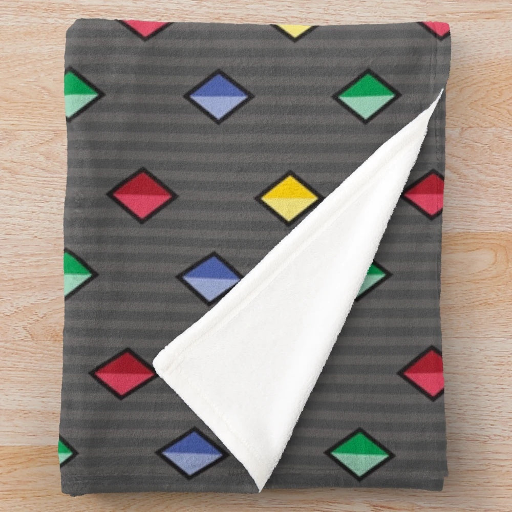 Zack Morris inspired 90s plush blanket for a nostalgic bedroom