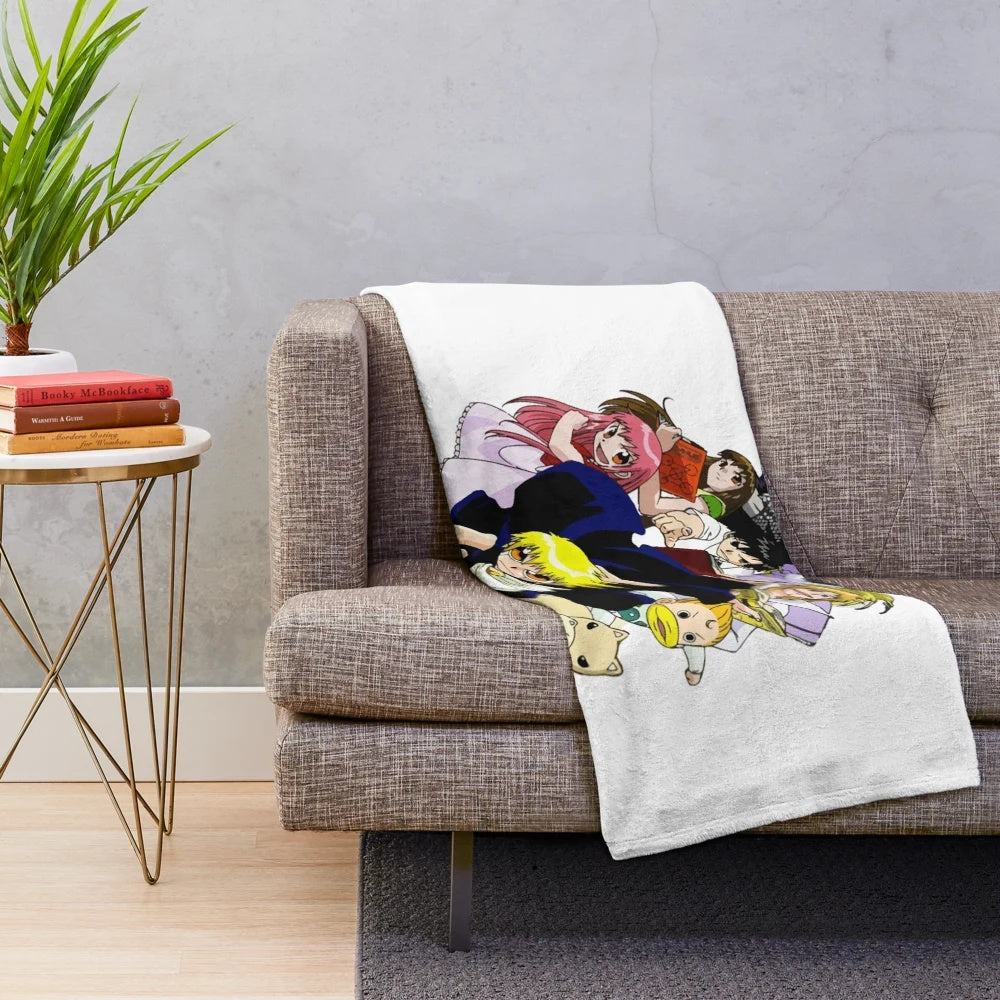 Zatch Bell inspired plush blanket featuring characters from the popular anime series