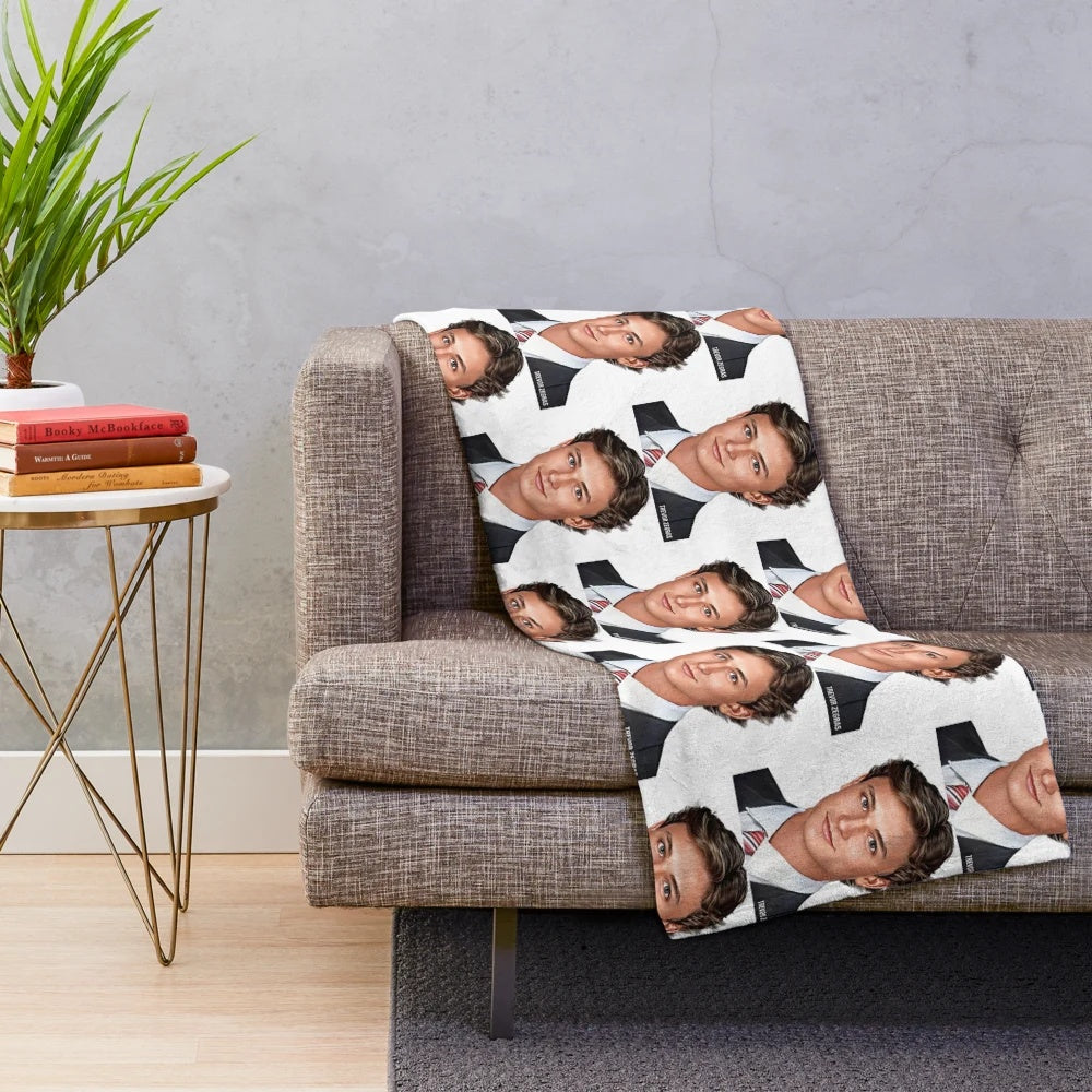 Zegras inspired plush blanket featuring the hockey player's name and team