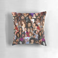 Zendaya Collage Pillow featuring scenes from Euphoria, Spider-Man, and other iconic roles