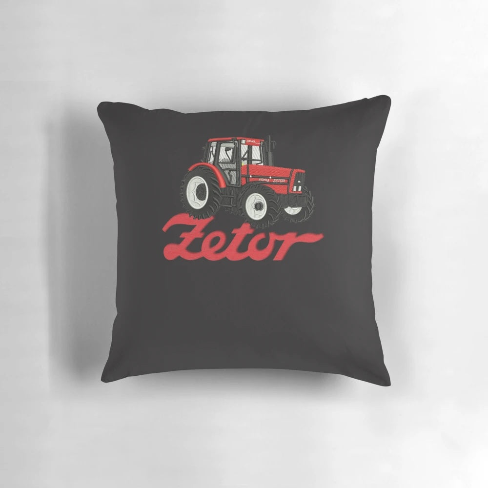 Soft and cozy pillow featuring the Zetor tractor logo, perfect for farm and tractor enthusiasts.
