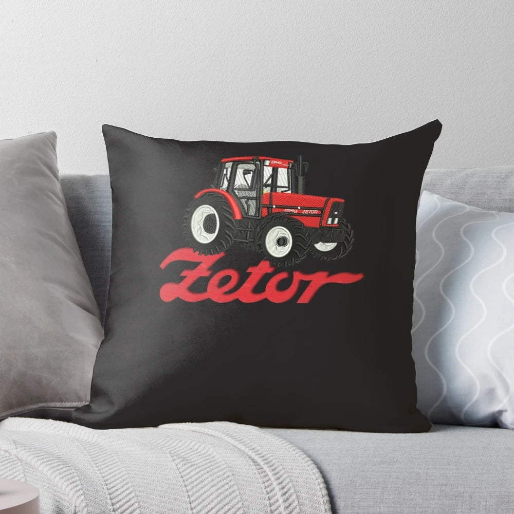 Soft and cozy pillow featuring the Zetor tractor logo, perfect for farm and tractor enthusiasts.