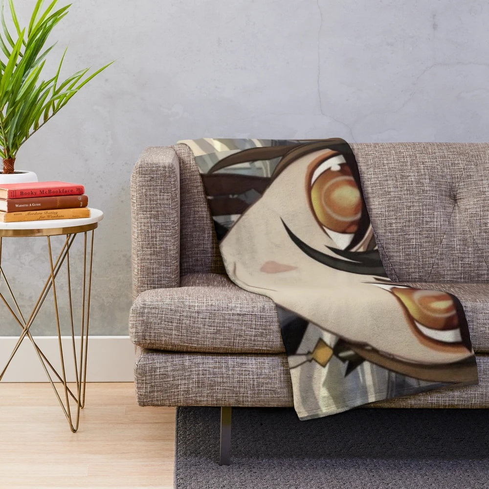 Genshin Impact Zhongli Plush Blanket with Intricate Design