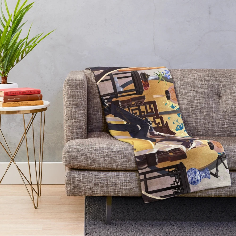 Zhongli the Consultant of Wangsheng Funeral Parlor Plush Blanket
