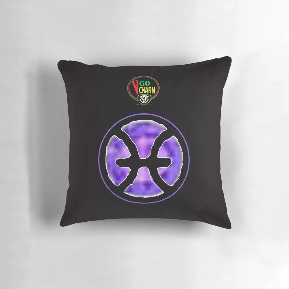 Zodiac-themed pillow featuring the Pisces astrological sign