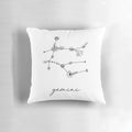 Zodiac Wildflower Constellation Decorative Pillow featuring a beautiful floral and celestial design