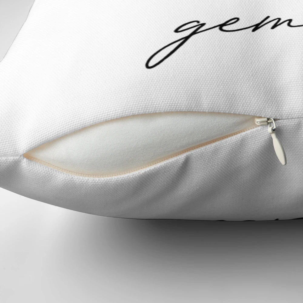Zodiac Wildflower Constellation Decorative Pillow featuring a beautiful floral and celestial design