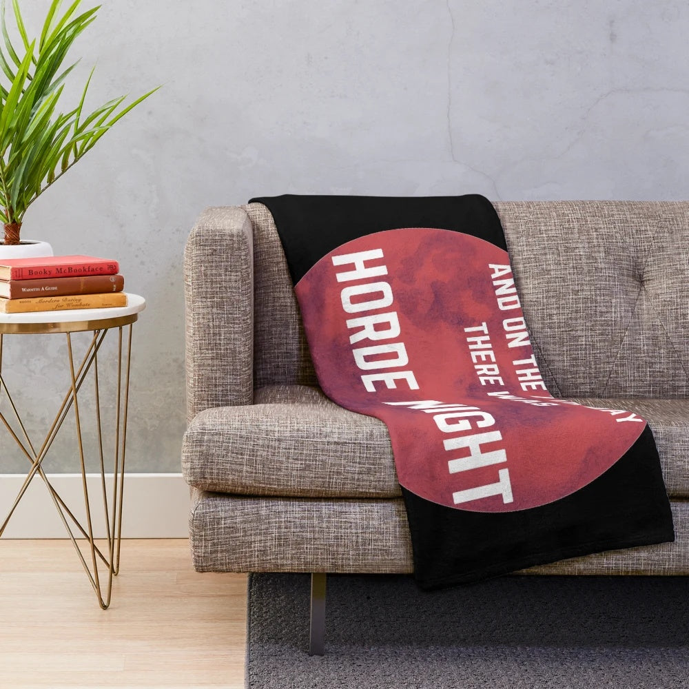 Zombie-themed plush blanket featuring 7 Days to Die design
