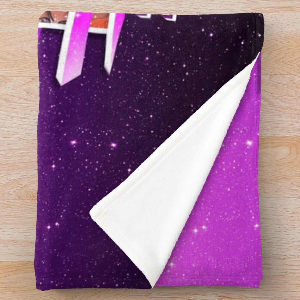 Zombies 3 inspired Willa Power Chandler plush blanket with night sky and stars design