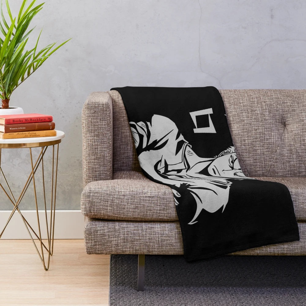 Zoro Roronoa inspired plush blanket featuring the popular One Piece character